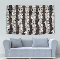 Black and Beige Hawaii Shell Lei Tapestry Hawaiian Sunrise Shell Hebrew Cone Plumeria LT14 - Polynesian Pride