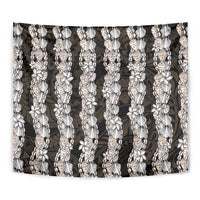 Black and Beige Hawaii Shell Lei Tapestry Hawaiian Sunrise Shell Hebrew Cone Plumeria LT14 - Polynesian Pride