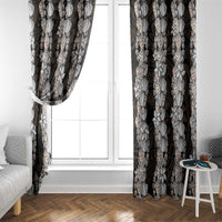 Black and Beige Hawaii Shell Lei Window Curtain Hawaiian Sunrise Shell Hebrew Cone Plumeria LT14 - Polynesian Pride
