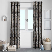 Black and Beige Hawaii Shell Lei Window Curtain Hawaiian Sunrise Shell Hebrew Cone Plumeria LT14 - Polynesian Pride