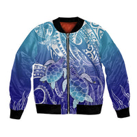 Polynesia Sea Turtle Bomber Jacket Happy Valentine Day Polynesian - Dark Cyan LT14 Unisex Dark Cyan - Polynesian Pride