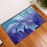 Polynesia Sea Turtle Rubber Doormat Happy Valentine Day Polynesian - Dark Cyan LT14 Dark Cyan - Polynesian Pride