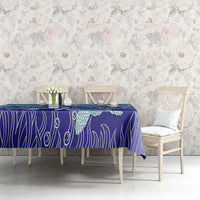 Polynesia Sea Turtle Tablecloth Happy Valentine Day Polynesian - Dark Cyan LT14 - Polynesian Pride