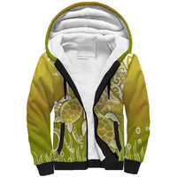 Polynesia Sea Turtle Sherpa Hoodie Happy Valentine Day Polynesian - Gold LT14 Unisex Gold - Polynesian Pride