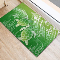 Polynesia Sea Turtle Rubber Doormat Happy Valentine Day Polynesian - Green LT14 - Polynesian Pride