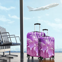 Polynesia Valentine Day Luggage Cover Polynesian Sea Turtle Purple Version LT14 - Polynesian Pride