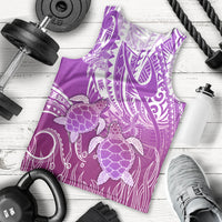 Polynesia Valentine Day Men Tank Top Polynesian Sea Turtle Purple Version LT14 - Polynesian Pride