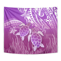 Polynesia Valentine Day Tapestry Polynesian Sea Turtle Purple Version LT14 - Polynesian Pride