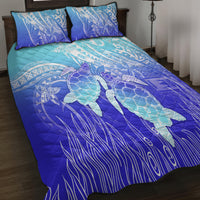 Polynesia Valentine Day Quilt Bed Set Polynesian Sea Turtle Turquoise Version LT14 - Polynesian Pride