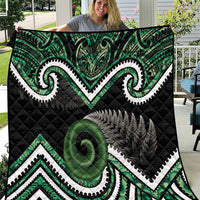 Koru Pounamu Aotearoa Quilt Maori Paua Shell Mix Silver Fern
