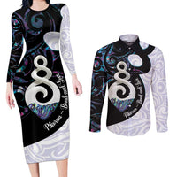 Aotearoa Pikorua Couples Matching Long Sleeve Bodycon Dress and Long Sleeve Button Shirt NZ Twist - Bond And Love