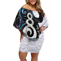 Aotearoa Pikorua Family Matching Off Shoulder Short Dress and Hawaiian Shirt NZ Twist - Bond And Love