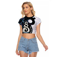 Aotearoa Pikorua Raglan Cropped T Shirt NZ Twist - Bond And Love