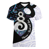 Aotearoa Pikorua Women V-Neck T-Shirt NZ Twist - Bond And Love
