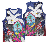 United States Guam Basketball Jersey USA Eagle Guahan Seal Bougainvillea - Polynesian Pride