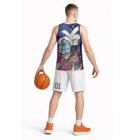 United States Guam Basketball Jersey USA Eagle Guahan Seal Bougainvillea - Polynesian Pride