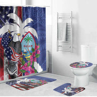 United States Guam Bathroom Set USA Eagle Guahan Seal Bougainvillea - Polynesian Pride