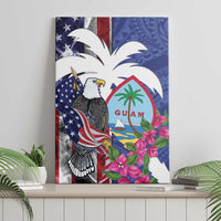 United States Guam Canvas Wall Art USA Eagle Guahan Seal Bougainvillea - Polynesian Pride