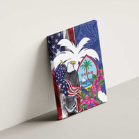 United States Guam Canvas Wall Art USA Eagle Guahan Seal Bougainvillea - Polynesian Pride