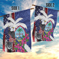 United States Guam Garden Flag USA Eagle Guahan Seal Bougainvillea - Polynesian Pride