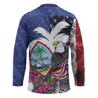 United States Guam Hockey Jersey USA Eagle Guahan Seal Bougainvillea - Polynesian Pride