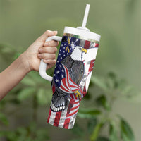 United States Guam Tumbler With Handle USA Eagle Guahan Seal Bougainvillea LT14 - Polynesian Pride