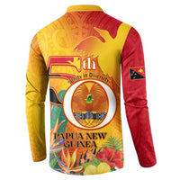 Papua New Guinea Independence Day Button Sweatshirt 50th Anniversary Unity in Diversity