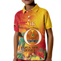 Papua New Guinea Independence Day Kid Polo Shirt 50th Anniversary Unity in Diversity