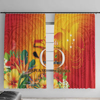 Papua New Guinea Independence Day Window Curtain 50th Anniversary Unity in Diversity