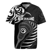 Personalised New Zealand Silver Fern Lacrosse Rugby Jersey Aotearoa Maori Pattern