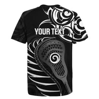 Personalised New Zealand Silver Fern Lacrosse Rugby Jersey Aotearoa Maori Pattern