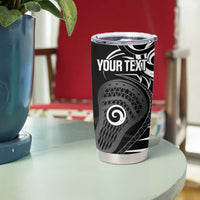 Personalised New Zealand Silver Fern Lacrosse Tumbler Cup Aotearoa Maori Pattern LT14 - Polynesian Pride