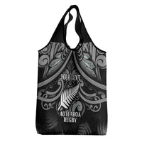 Custom New Zealand Silver Fern Rugby Grocery Bag All Black Since 1892 Aotearoa Moko Maori