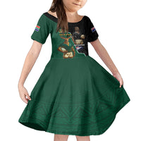 Personalised New Zealand And South Africa Rugby Family Matching Tank Maxi Dress and Hawaiian Shirt 2024 All Black Springboks Mascots Together
