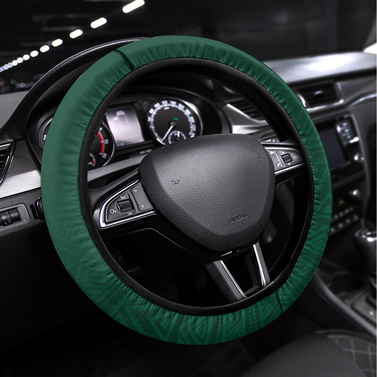 New Zealand And South Africa Rugby Steering Wheel Cover 2024 All Black Springboks Mascots Together