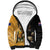 Personalised New Zealand And Australia Rugby Sherpa Hoodie 2024 All Black Wallabies Mascots Together