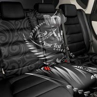 Personalised All Black New Zealand Darts Back Car Seat Cover Aoteroa Fern Maori Galaxy Style