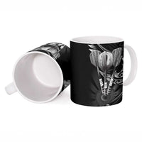 All Black New Zealand Darts Ceramic Mug Aoteroa Fern Maori Galaxy Style - Polynesian Pride