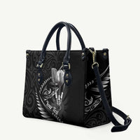 Personalised All Black New Zealand Darts Leather Bag Aoteroa Fern Maori Galaxy Style - Polynesian Pride