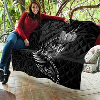 Personalised All Black New Zealand Darts Quilt Aoteroa Fern Maori Galaxy Style