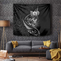Personalised All Black New Zealand Darts Tapestry Aoteroa Fern Maori Galaxy Style