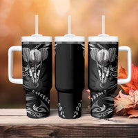 All Black New Zealand Darts Tumbler With Handle Aoteroa Fern Maori Galaxy Style