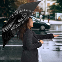 Personalised All Black New Zealand Darts Umbrella Aoteroa Fern Maori Galaxy Style - Polynesian Pride