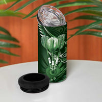 All Green New Zealand Darts 4 in 1 Can Cooler Tumbler Aoteroa Fern Maori Galaxy Style