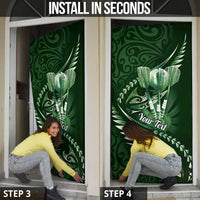Personalised All Green New Zealand Darts Door Cover Aoteroa Fern Maori Galaxy Style - Polynesian Pride