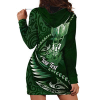 Personalised All Green New Zealand Darts Hoodie Dress Aoteroa Fern Maori Galaxy Style