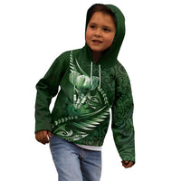 Personalised All Green New Zealand Darts Kid Hoodie Aoteroa Fern Maori Galaxy Style