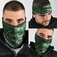 Personalised All Green New Zealand Darts Neck Gaiter Aoteroa Fern Maori Galaxy Style - Polynesian Pride
