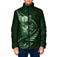 Personalised All Green New Zealand Darts Padded Jacket Aoteroa Fern Maori Galaxy Style - Polynesian Pride
