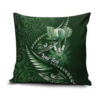Personalised All Green New Zealand Darts Pillow Cover Aoteroa Fern Maori Galaxy Style - Polynesian Pride